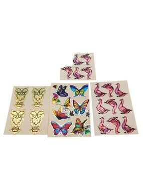 Vending Prism Holographic Stickers Owl Butterfly Goose Crafts Scrapbooking Vtg